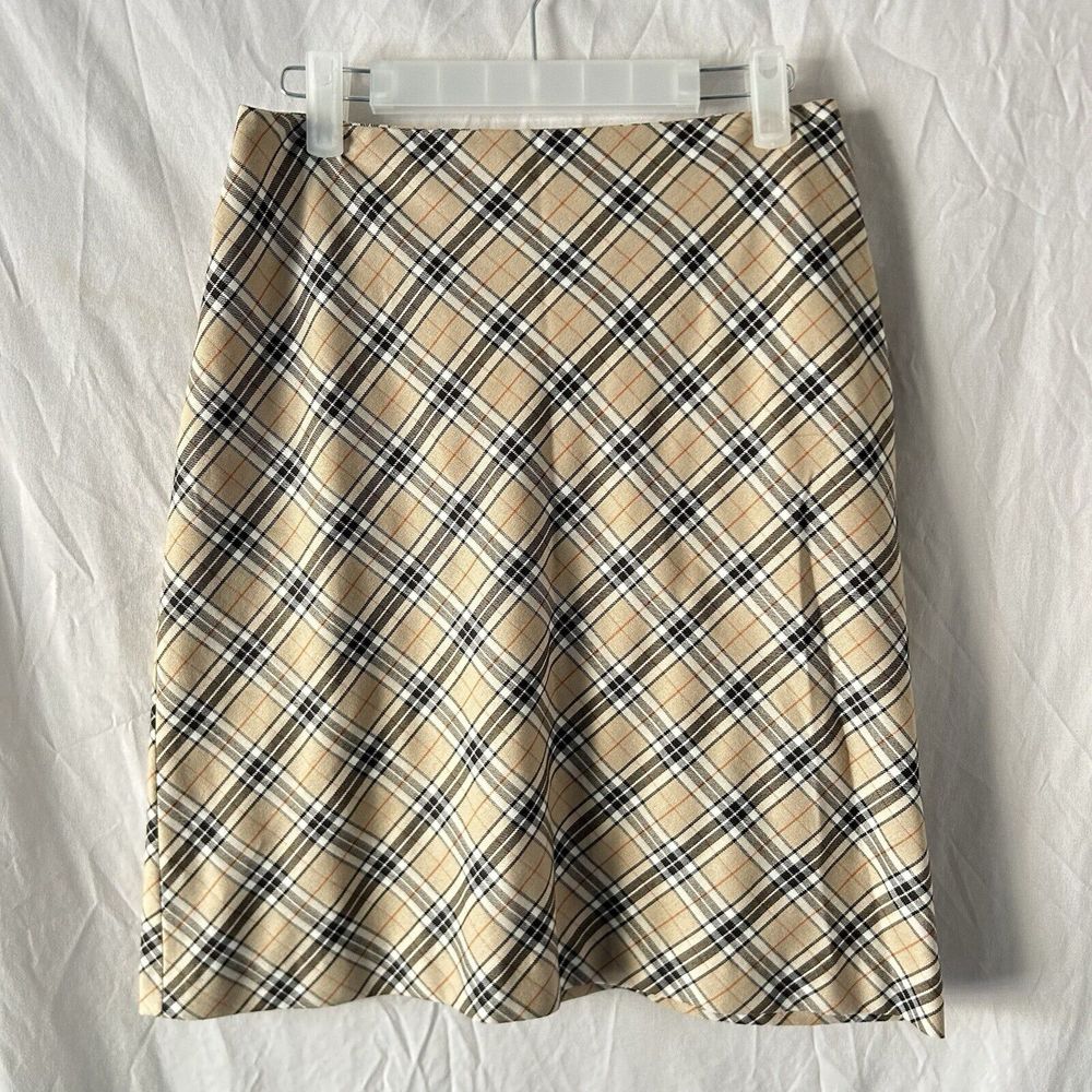 90s Y2k VTG Pleated Mini Skirt Large Plaid Academia Old Money School Girl Grunge